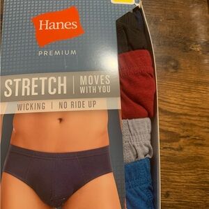 Hanes Premium Stretch Briefs - Black, Red, Gray, Blue